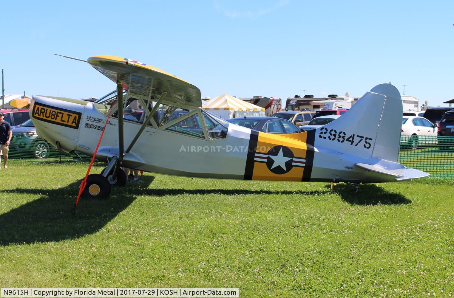 N9615H, 1943 Stinson L-5 Sentinel C/N 76-716, EAA OSH 2017
