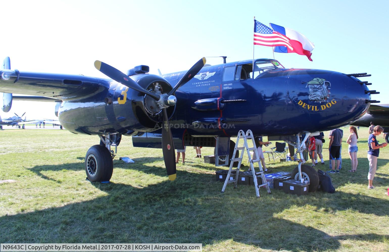N9643C, 1944 North American B-25J Mitchell Mitchell C/N 108-47512, EAA OSH 2017