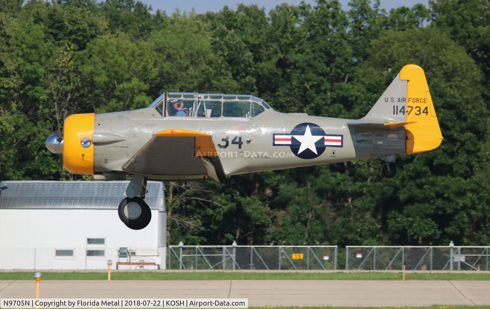 N9705N, 1952 North American T-6G Texan C/N 182-421, EAA OSH 2018