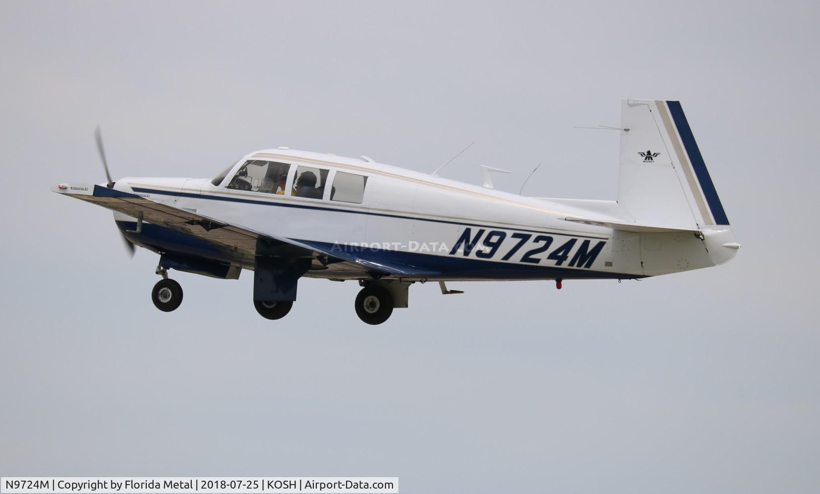 N9724M, 1967 Mooney M20F Executive C/N 670284, EAA OSH 2018