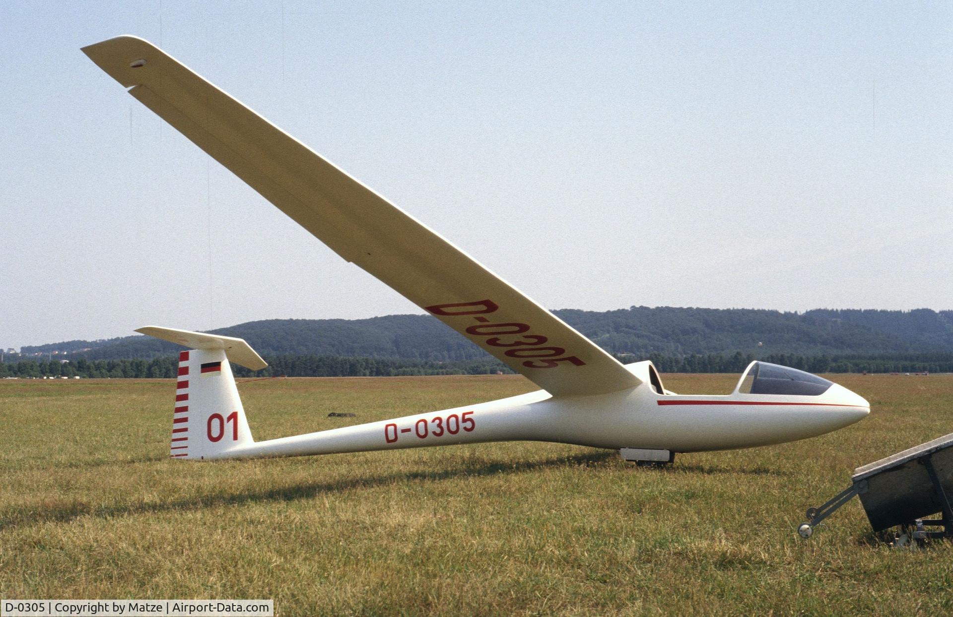 D-0305, 1971 Rolladen-Schneider LS-1c C/N 88, Based in Oerlinghausen before bein sold to Belgium
