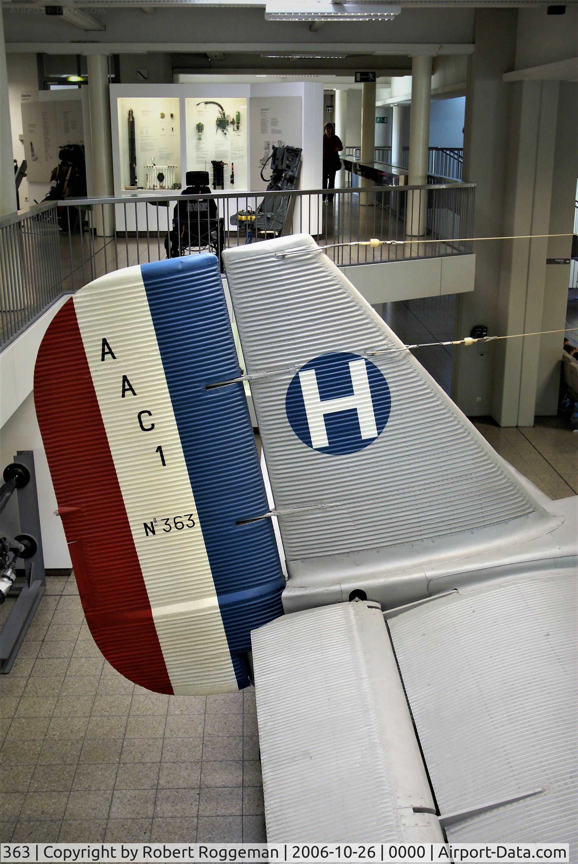 363, Junkers (AAC) AAC-1 Toucan (Ju-52) C/N 363, PRESERVED.DEUTSHE MUSEUM.MUNCHEN.FRENCH COLORS.