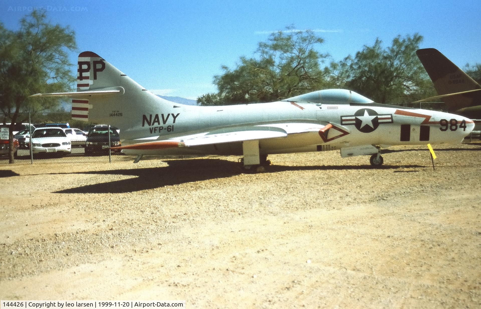 144426, Grumman RF-9J Cougar C/N 110, Pima Air Museum 20.11.1999
