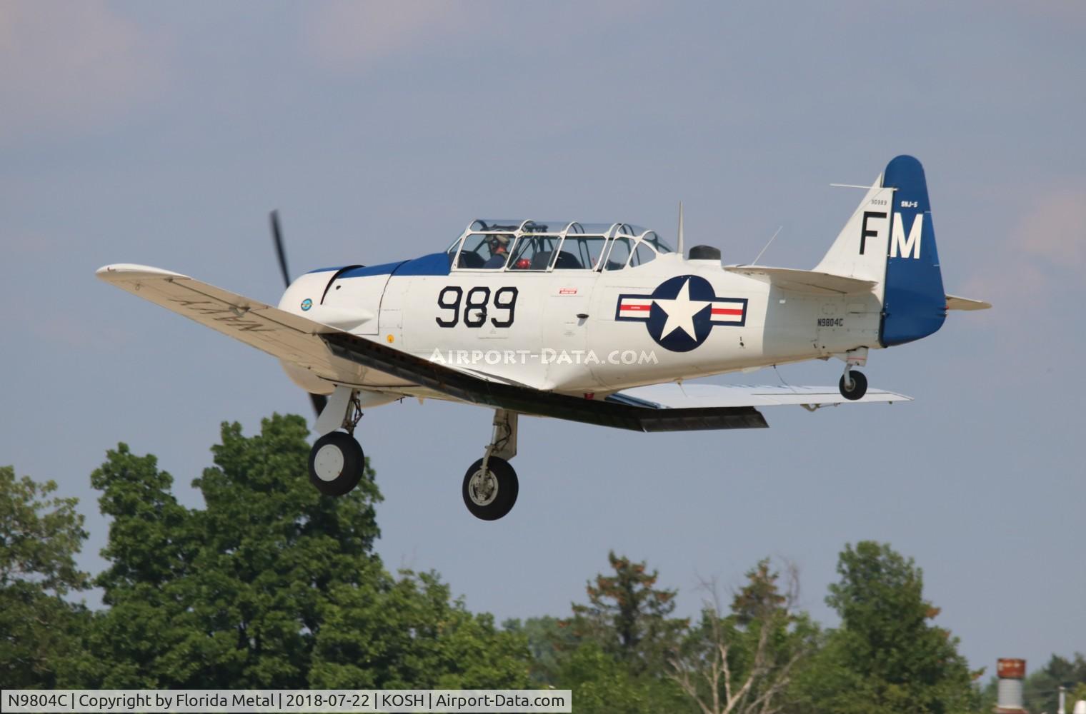 N9804C, 1958 North American SNJ-5C Texan Texan C/N 121-41840, EAA OSH 2018