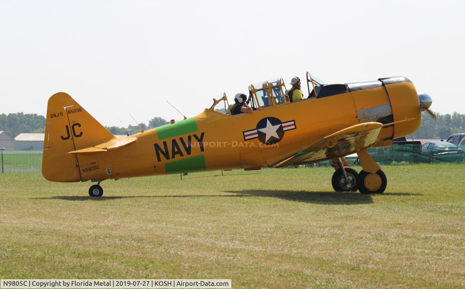 N9805C, 1945 North American SNJ-5B Texan C/N 85036, EAA OSH 2019