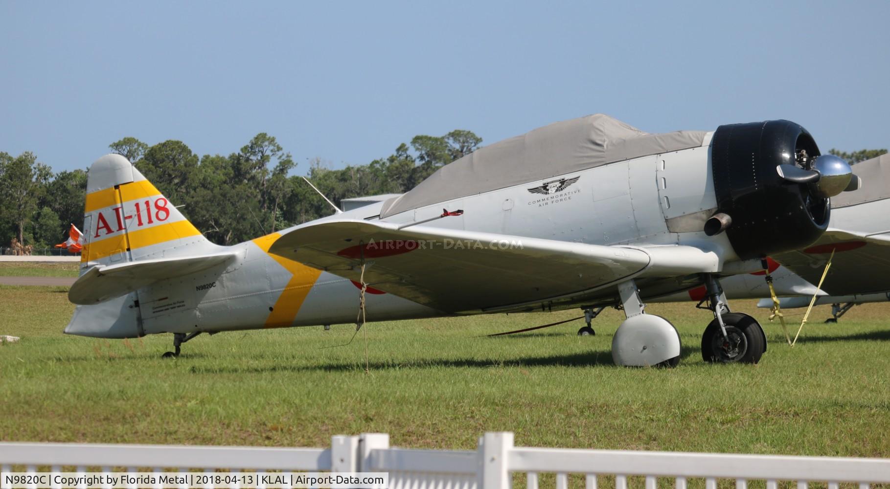 N9820C, 1945 North American SNJ-6 Texan C/N 121-43036, SNF LAL 2018