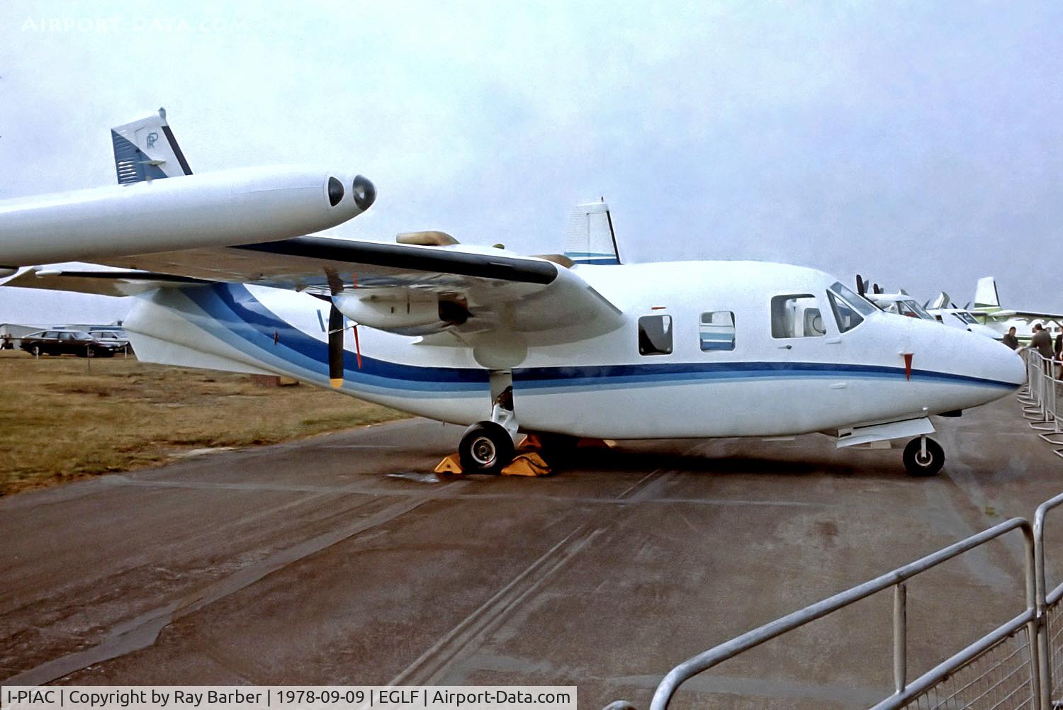 I-PIAC, Piaggio P-166DL-3 C/N 465, I-PIAC   Piaggio P-166DL-3 [465] Farnborough~G 09/09/1978