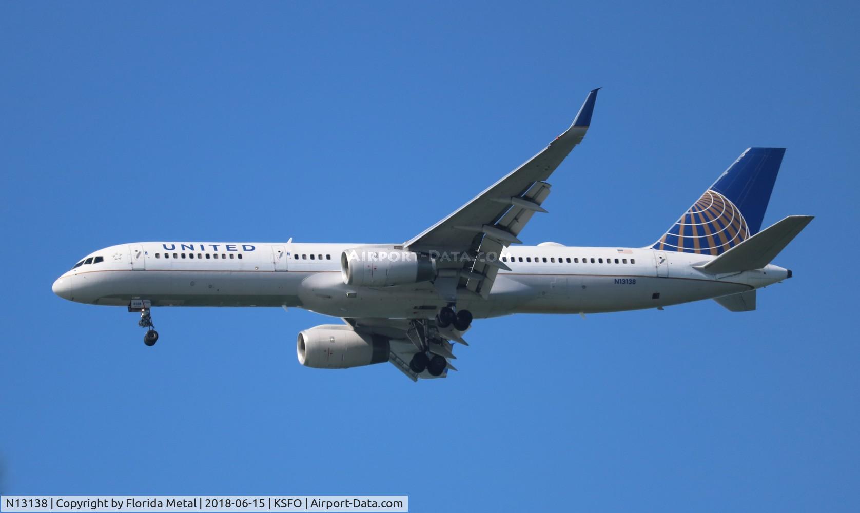 N13138, 1999 Boeing 757-224 C/N 30351, SFO spotting 2018