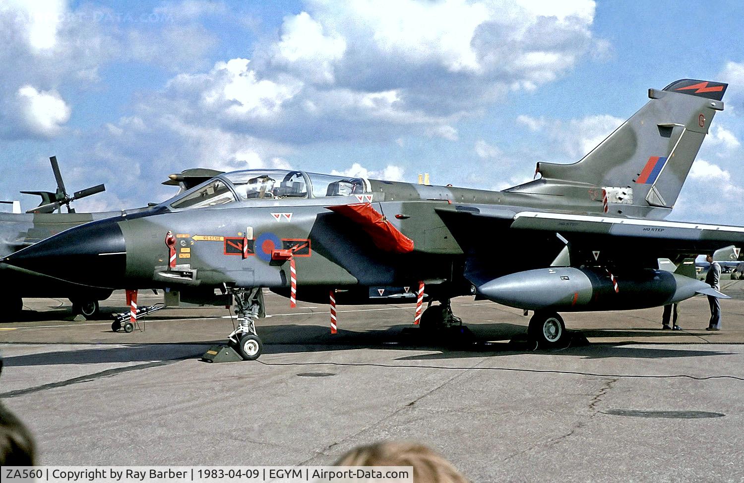 ZA560, 1981 Panavia Tornado GR.1 C/N 082/BS024/3044, ZA560   BAe/Panavia Tornado GR.1 [BS024] (Royal Air Force) RAF Marham~G 09/04/1983