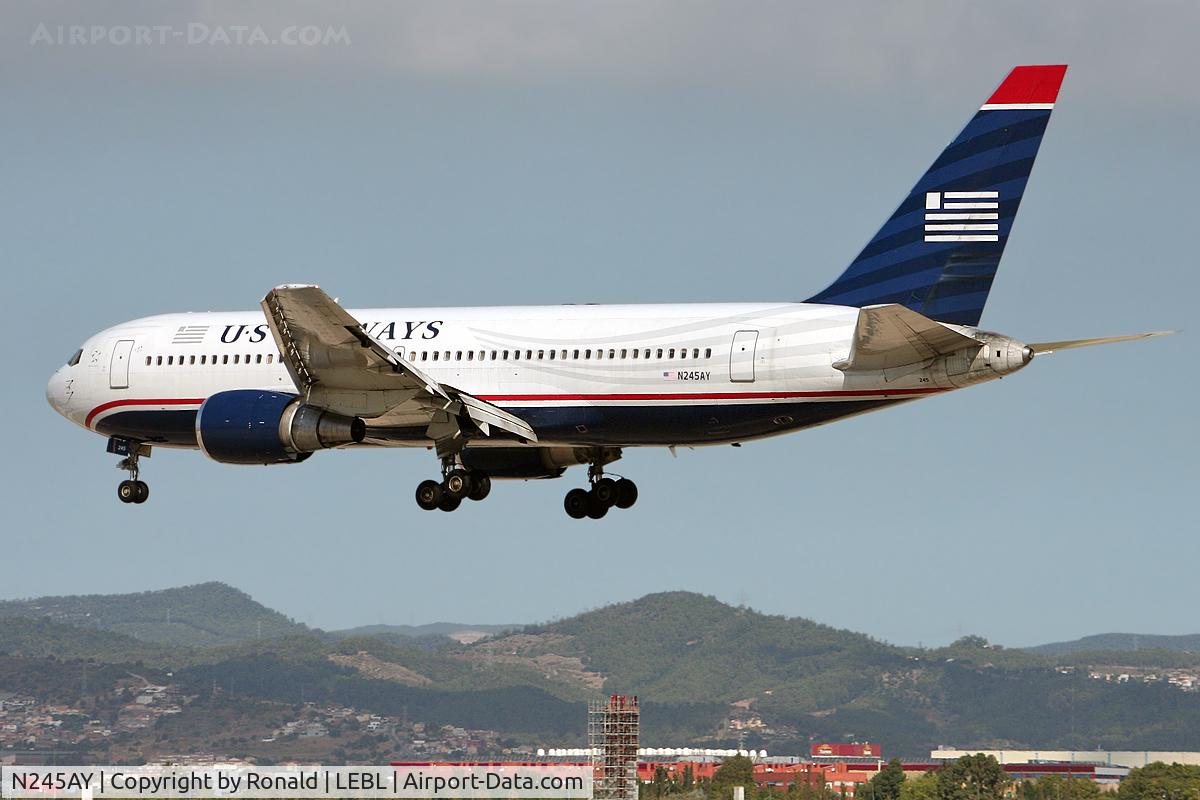 N245AY, 1987 Boeing 767-201 C/N 23897, at el prat