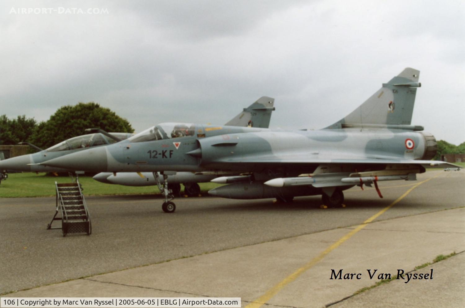 106, Dassault Mirage 2000C C/N 371, 106  Mirage coded 12-KF at Heli-days Liège in 2005.