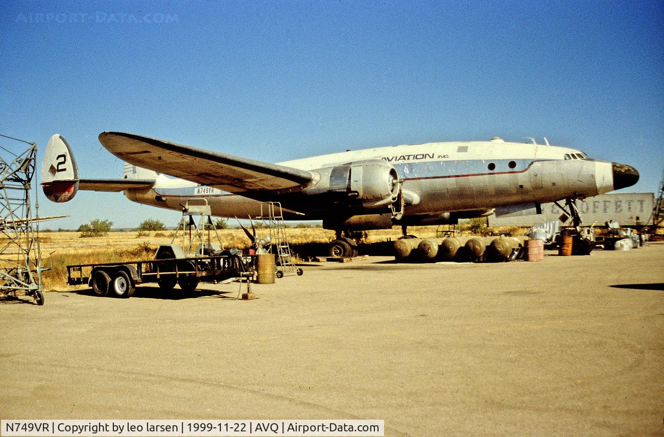 N749VR, 1949 Lockheed L-749-79 Constellation C/N 2604, Marana Regional Airport 22.11.1999