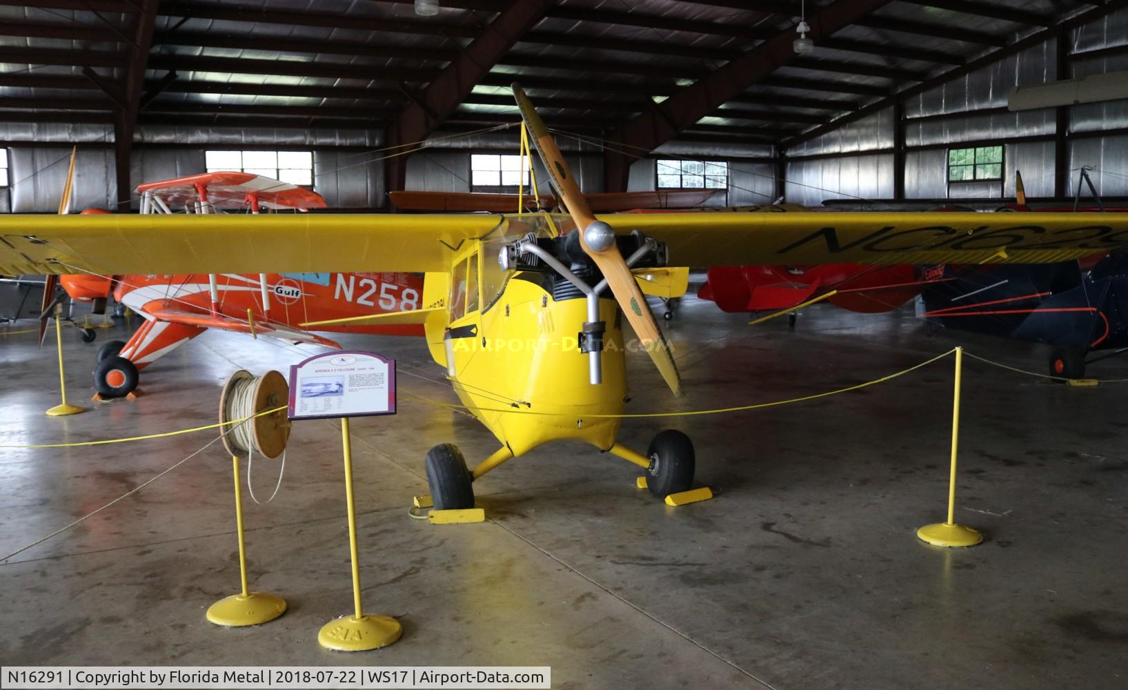 N16291, 1936 Aeronca C-3 C/N A-668, EAA Museum 2018