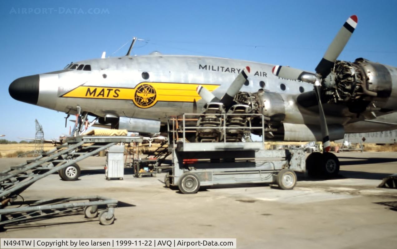 N494TW, 1948 Lockheed L-749A-79 Constellation C/N 2601, Marana Regional airport 22.11.1999