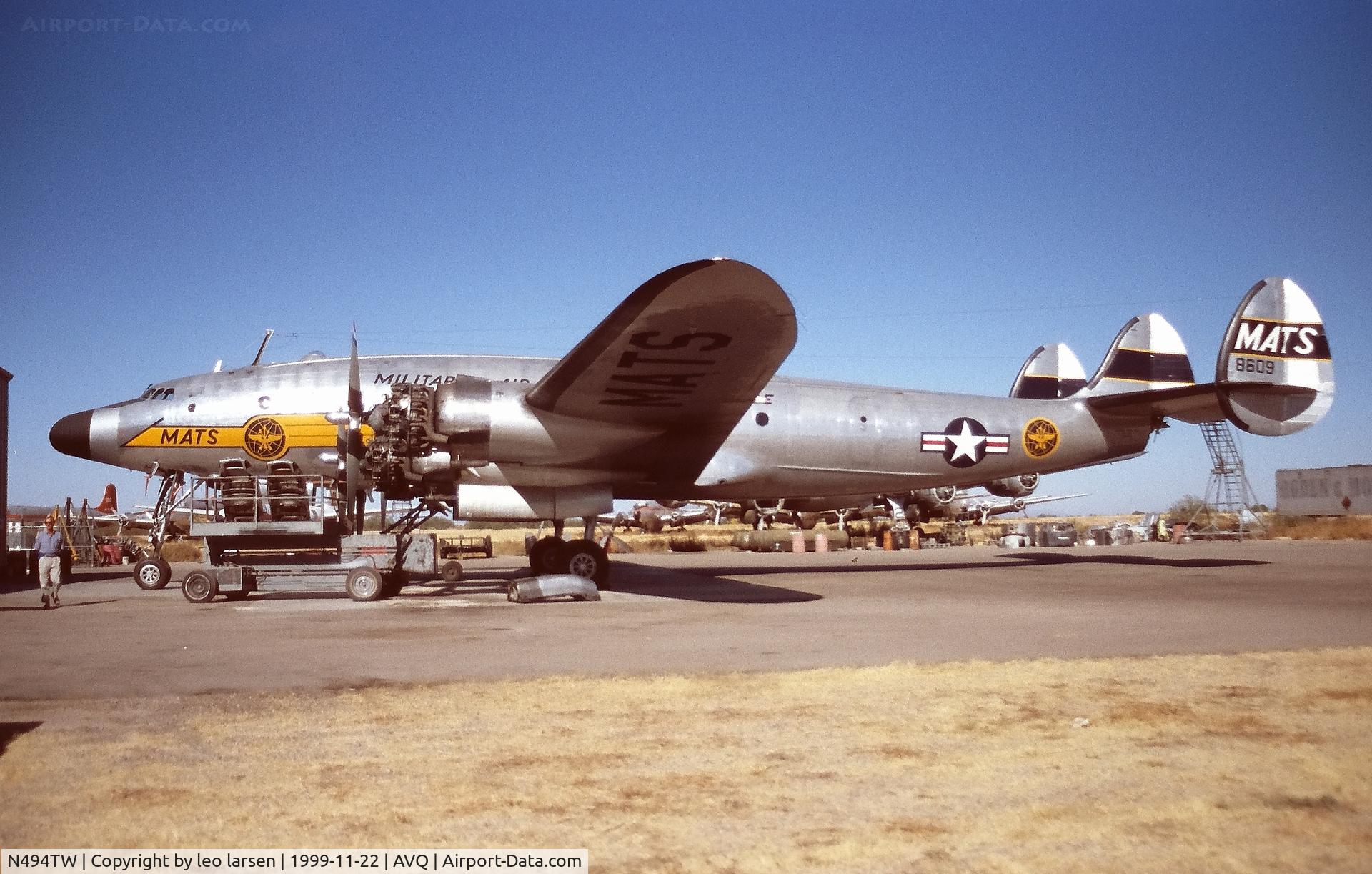 N494TW, 1948 Lockheed L-749A-79 Constellation C/N 2601, Marana Regional airport 22.11.1999