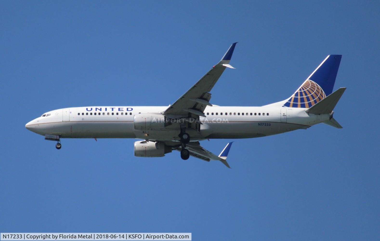 N17233, 1999 Boeing 737-824 C/N 28943, SFO spotting 2018