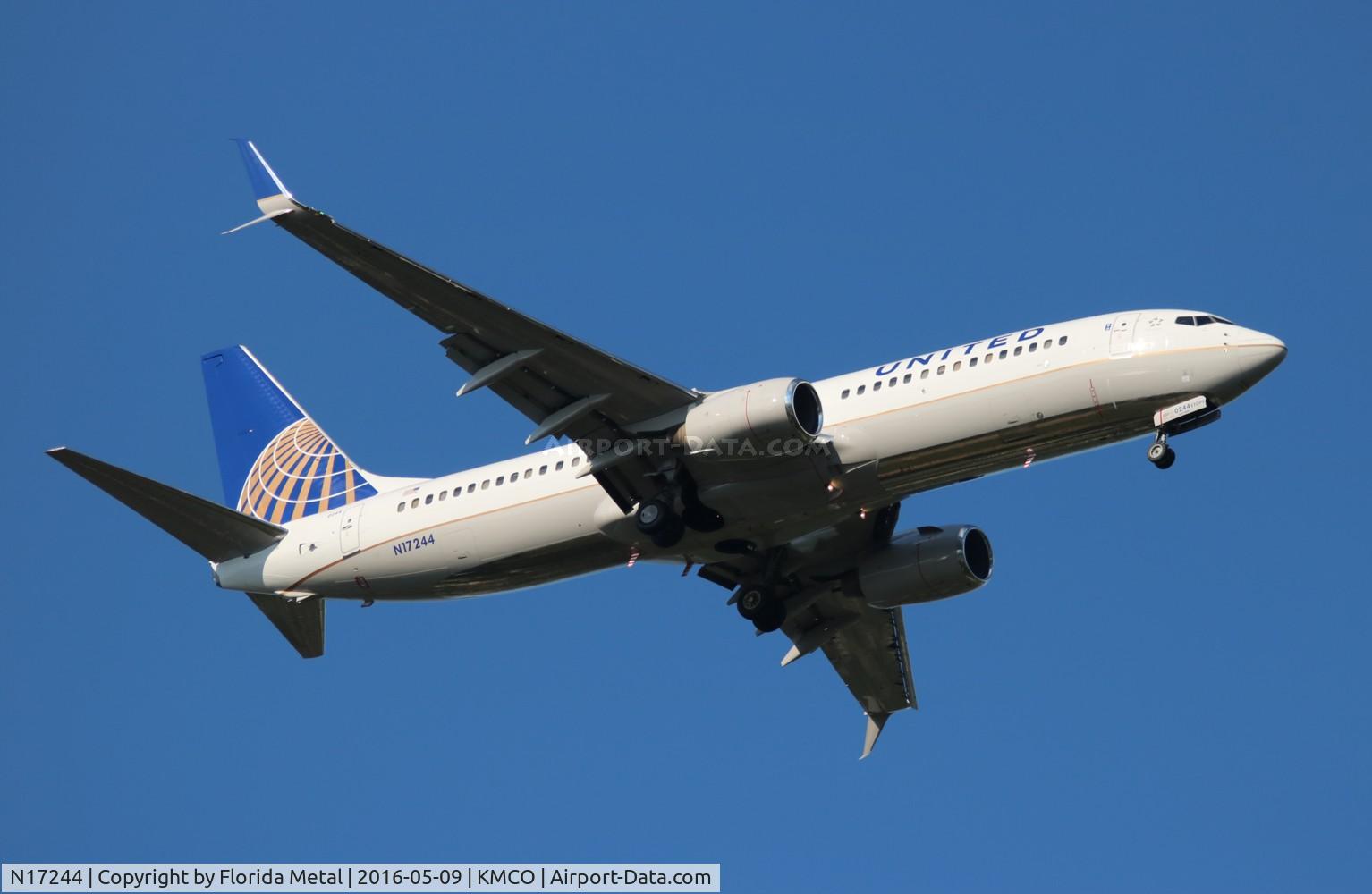 N17244, 1999 Boeing 737-824 C/N 28954, MCO spotting 2016