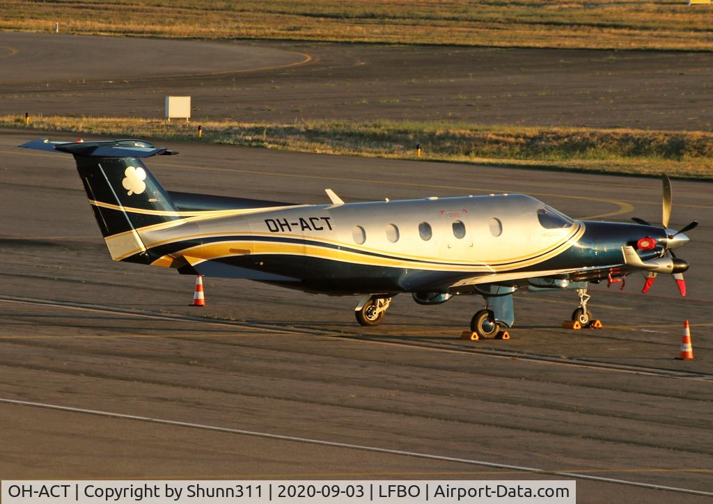 OH-ACT, 2001 Pilatus PC-12/45 C/N 406, Parked at the General Aviation area...