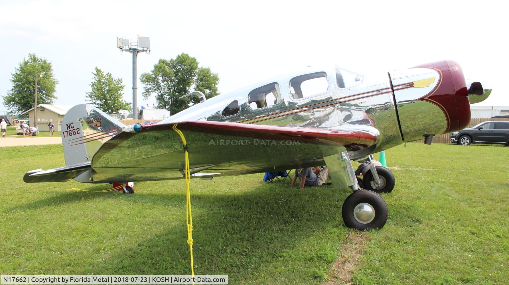 N17662, 1940 Spartan 7W Executive C/N 28, EAA OSH 2018