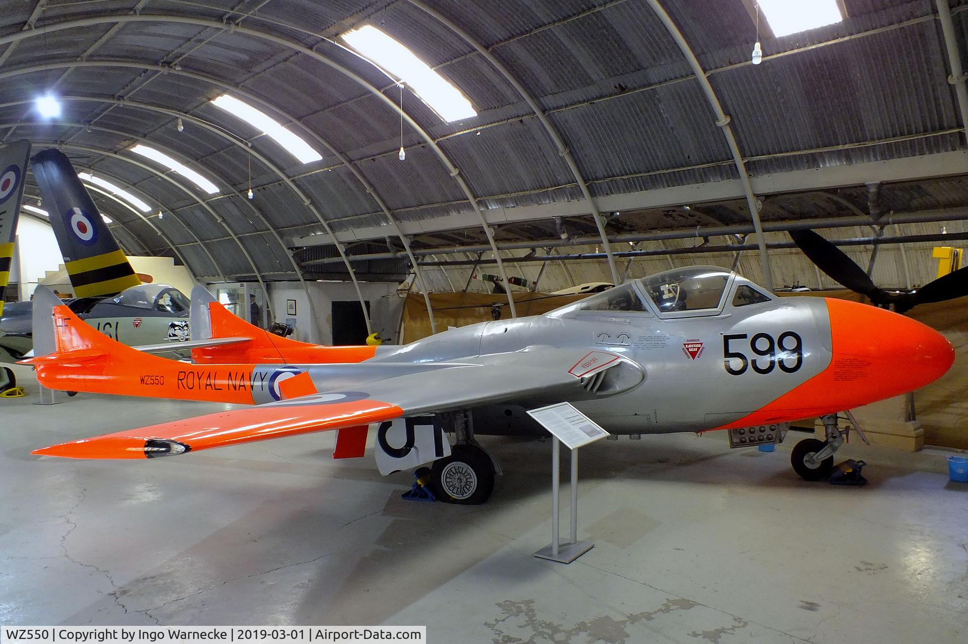 WZ550, 1953 De Havilland DH-115 Vampire T.11 C/N 15109, De Havilland D.H.115 Vampire T11 at the Malta Aviation Museum, Ta' Qali