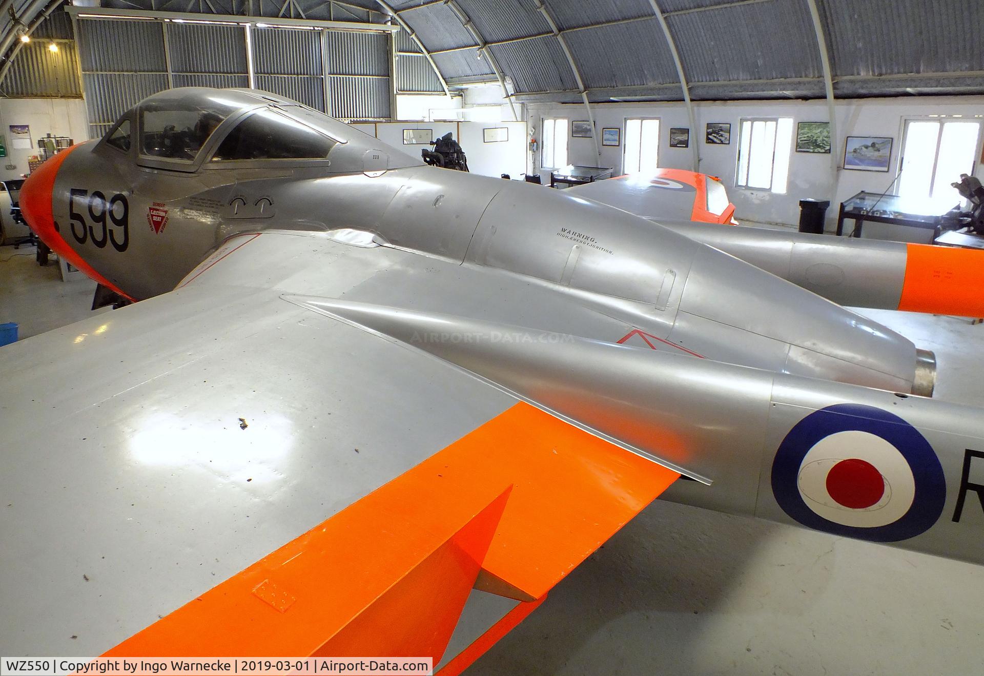 WZ550, 1953 De Havilland DH-115 Vampire T.11 C/N 15109, De Havilland D.H.115 Vampire T11 at the Malta Aviation Museum, Ta' Qali