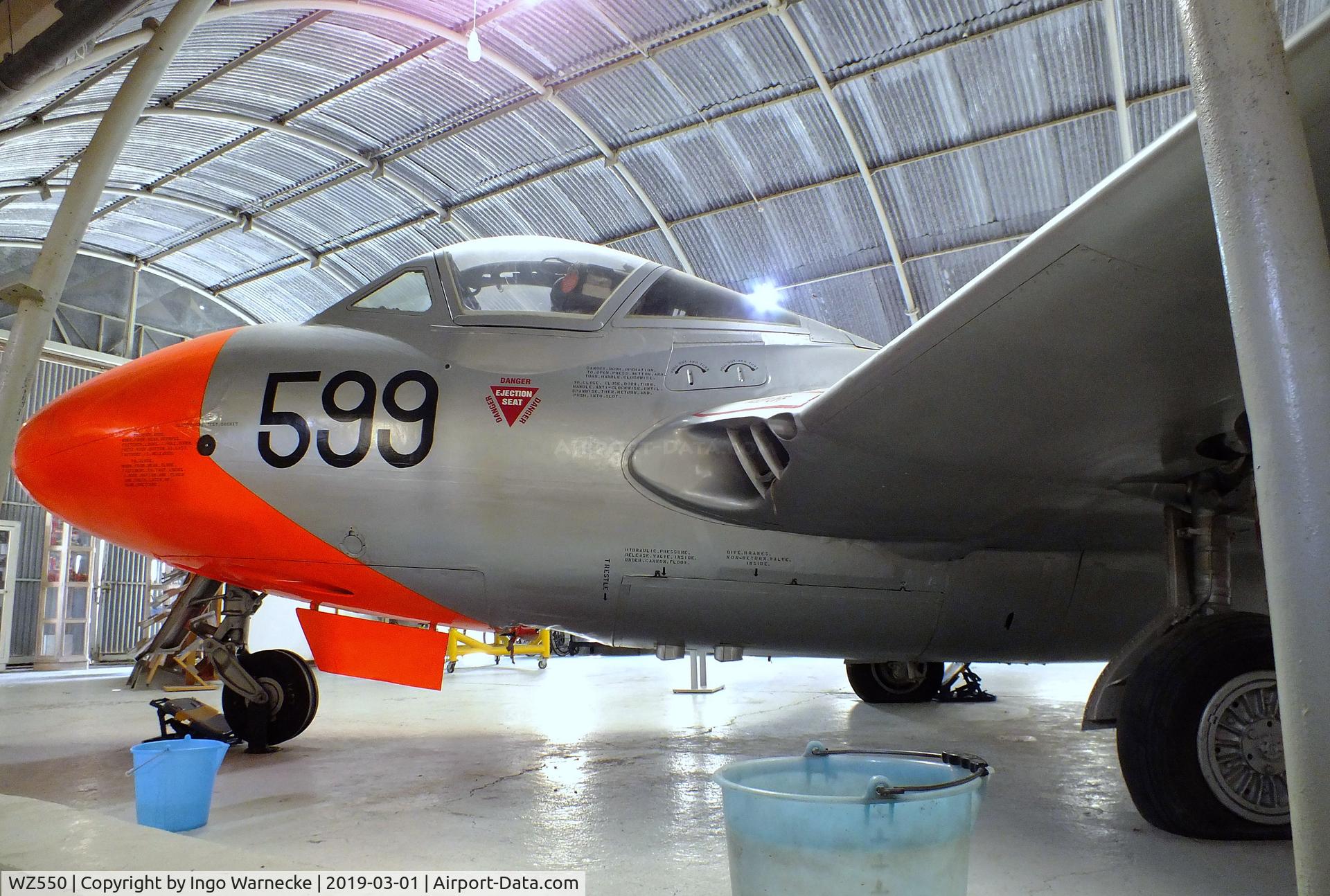 WZ550, 1953 De Havilland DH-115 Vampire T.11 C/N 15109, De Havilland D.H.115 Vampire T11 at the Malta Aviation Museum, Ta' Qali