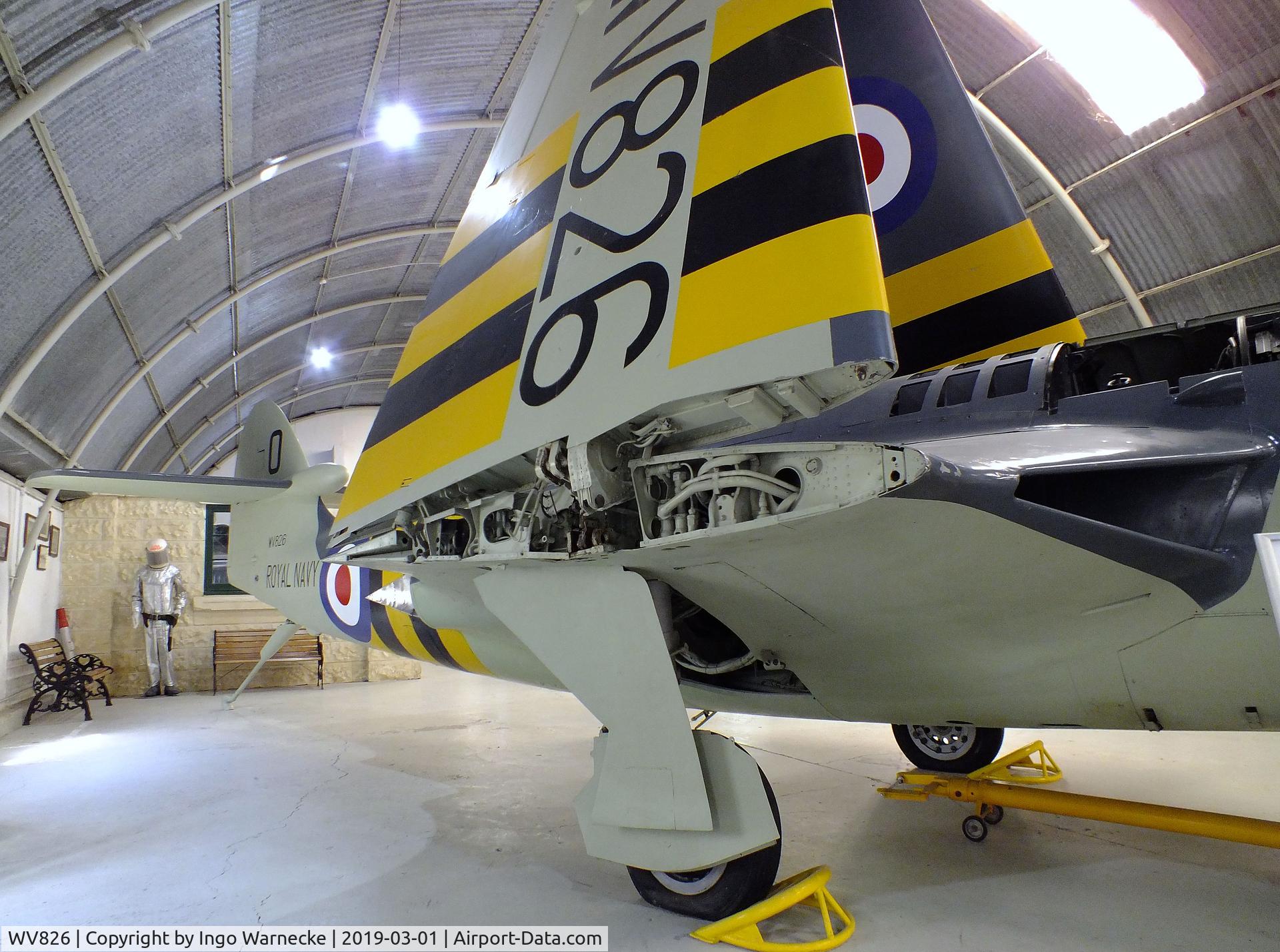 WV826, 1954 Hawker Sea Hawk FGA.6 C/N 6071, Hawker Sea Hawk FGA6 at the Malta Aviation Museum, Ta' Qali