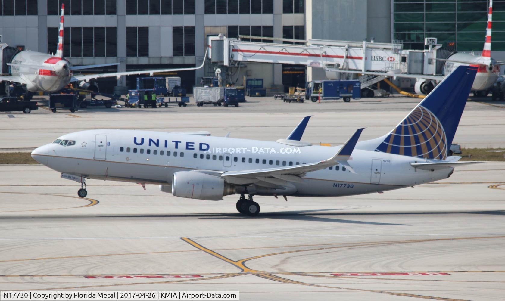 N17730, 1999 Boeing 737-724 C/N 28798, MIA spotting 2017