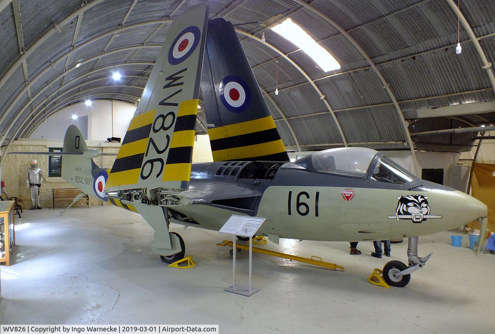 WV826, 1954 Hawker Sea Hawk FGA.6 C/N 6071, Hawker Sea Hawk FGA6 at the Malta Aviation Museum, Ta' Qali