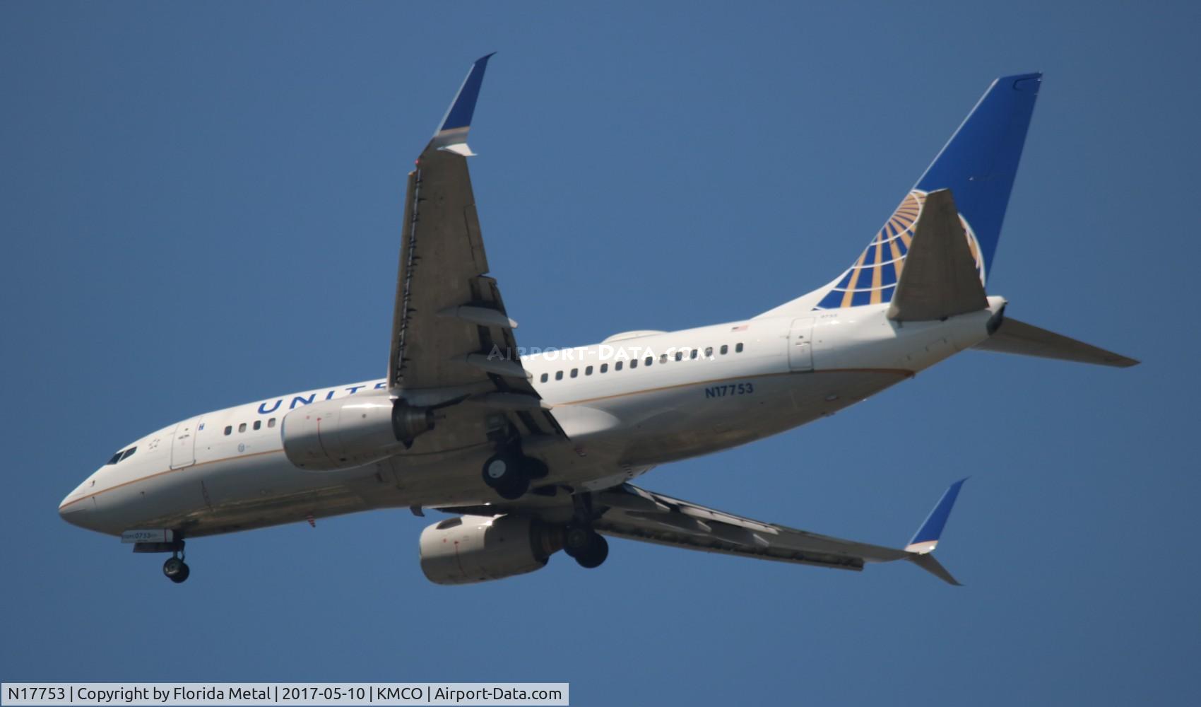 N17753, 2002 Boeing 737-7V3 C/N 30463, MCO spotting 2017