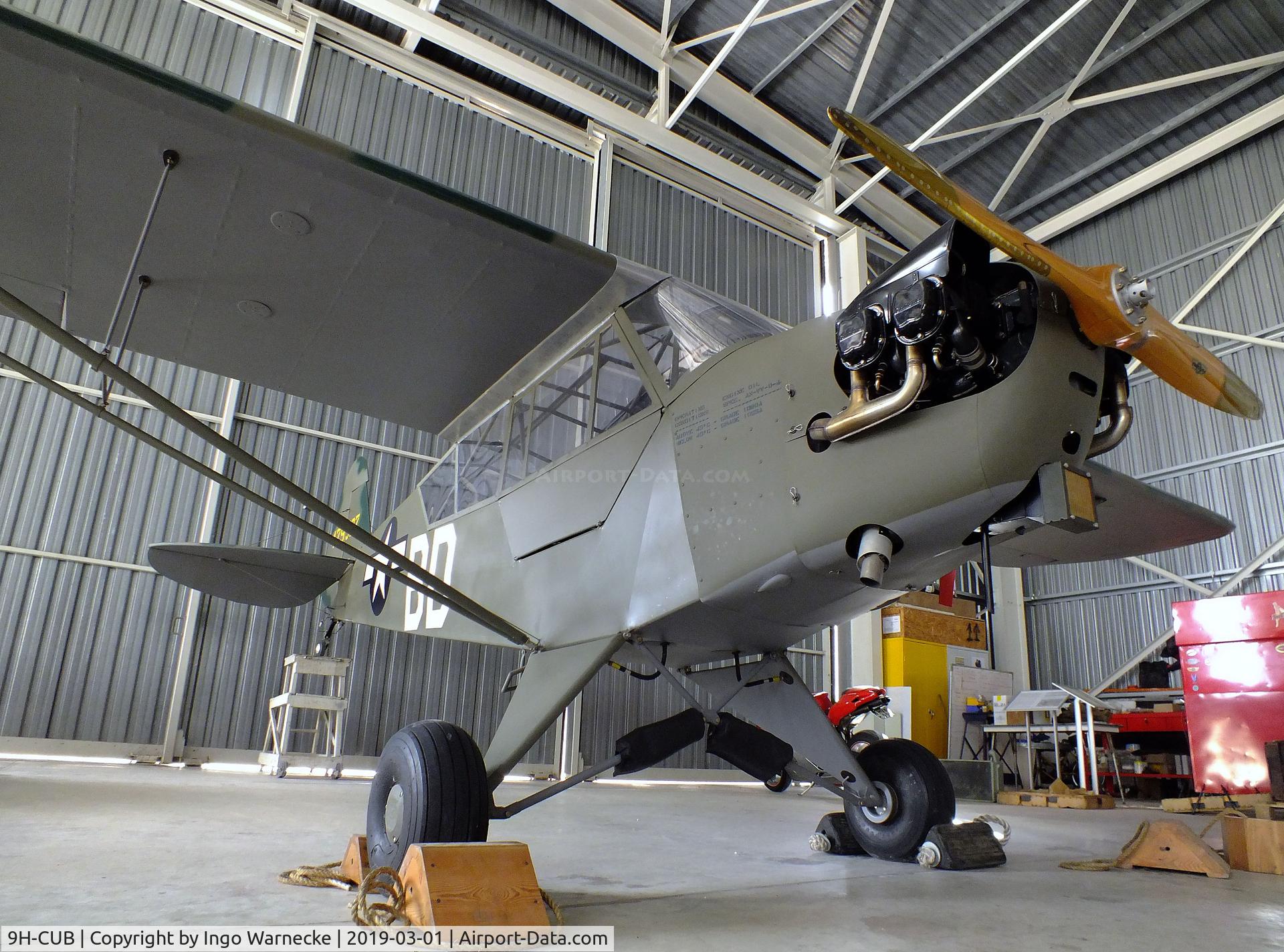9H-CUB, 1944 Piper J3C-65 Cub Cub C/N 11883, Piper J3C-65 Cub (L-4H 'Grashopper' 44-79587) at the Malta Aviation Museum, Ta' Qali