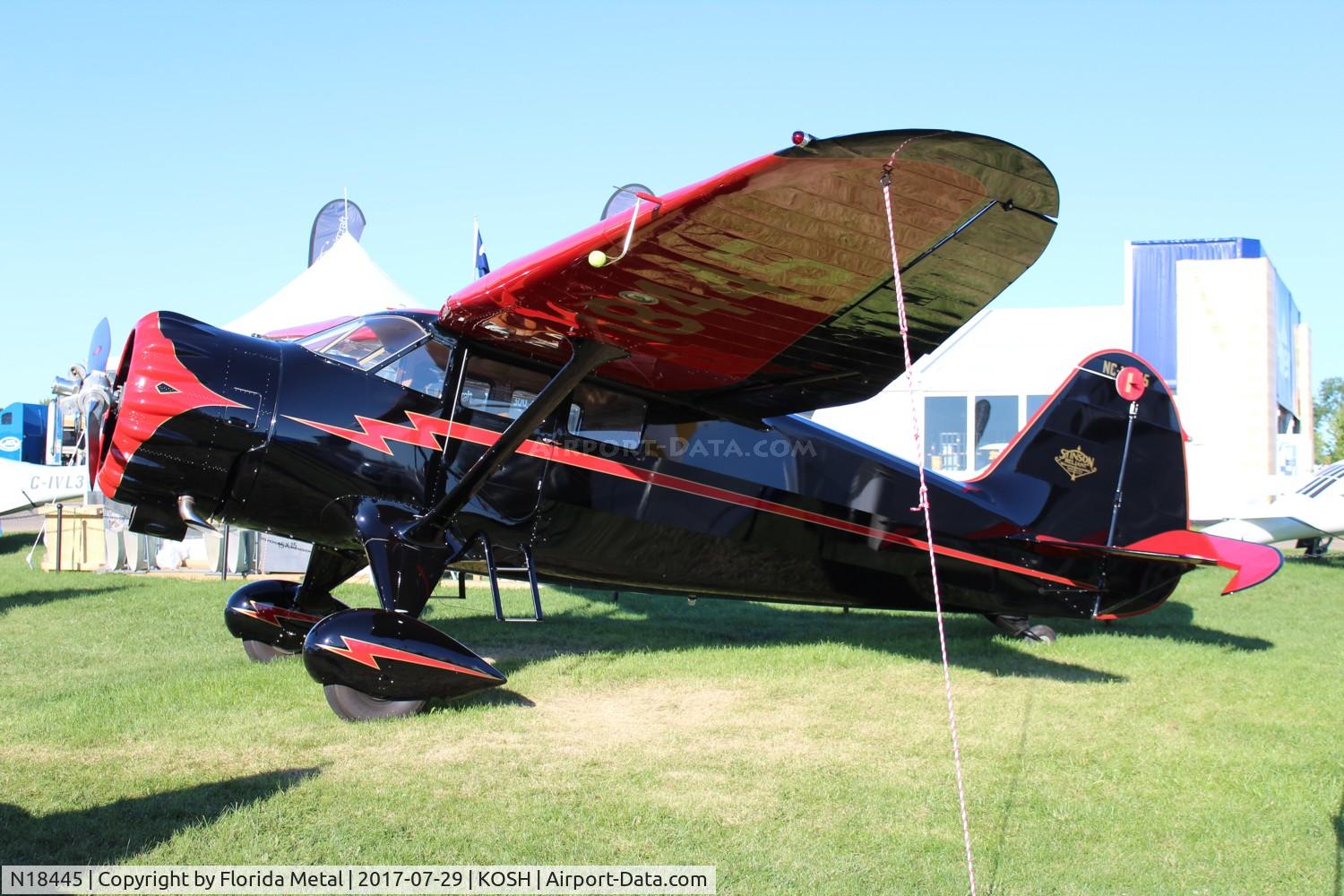 N18445, 1937 Stinson SR-9F Reliant C/N 5720, EAA OSH 2017
