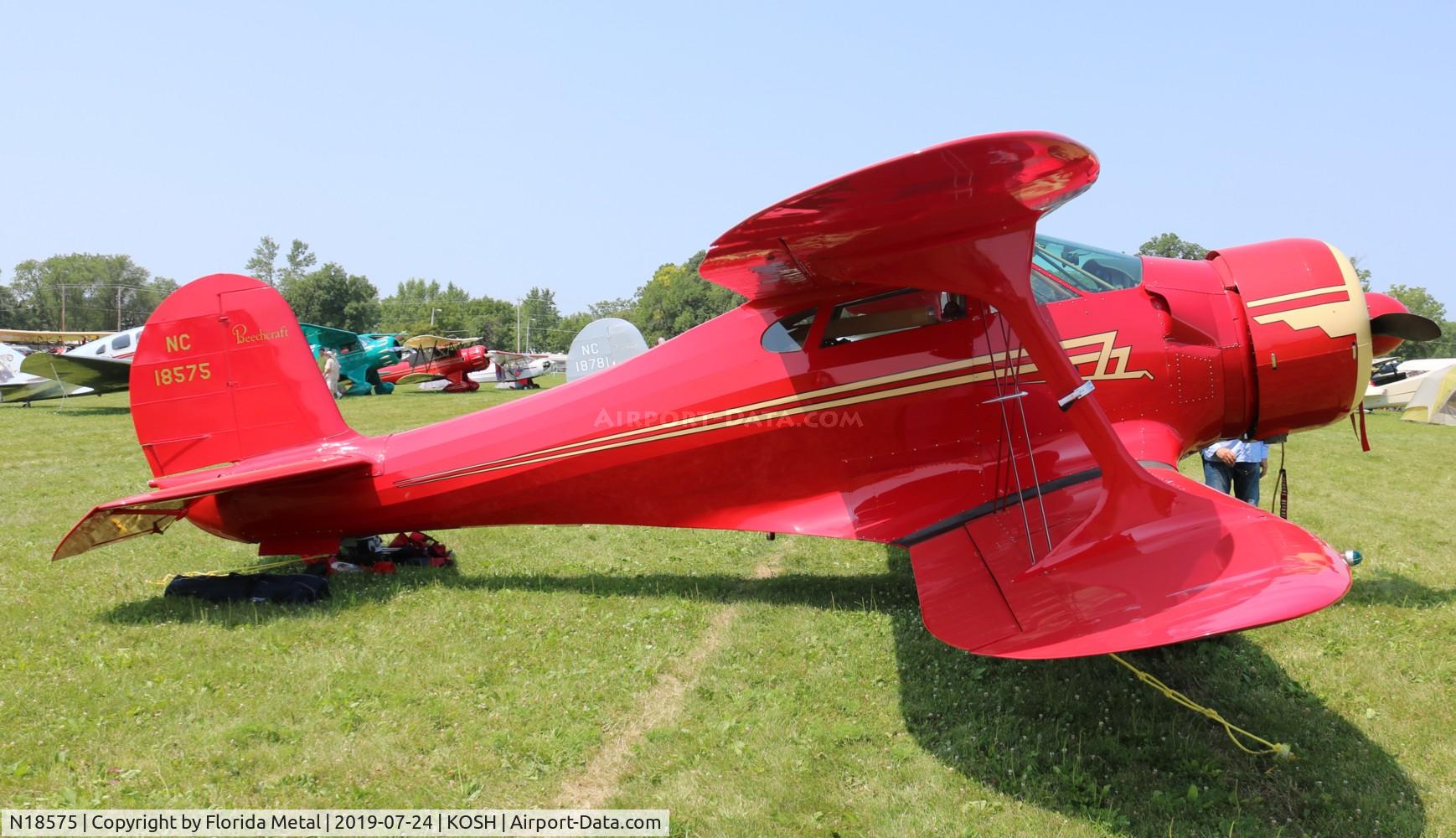 N18575, 1937 Beech D17S Staggerwing C/N 179, EAA OSH 2019