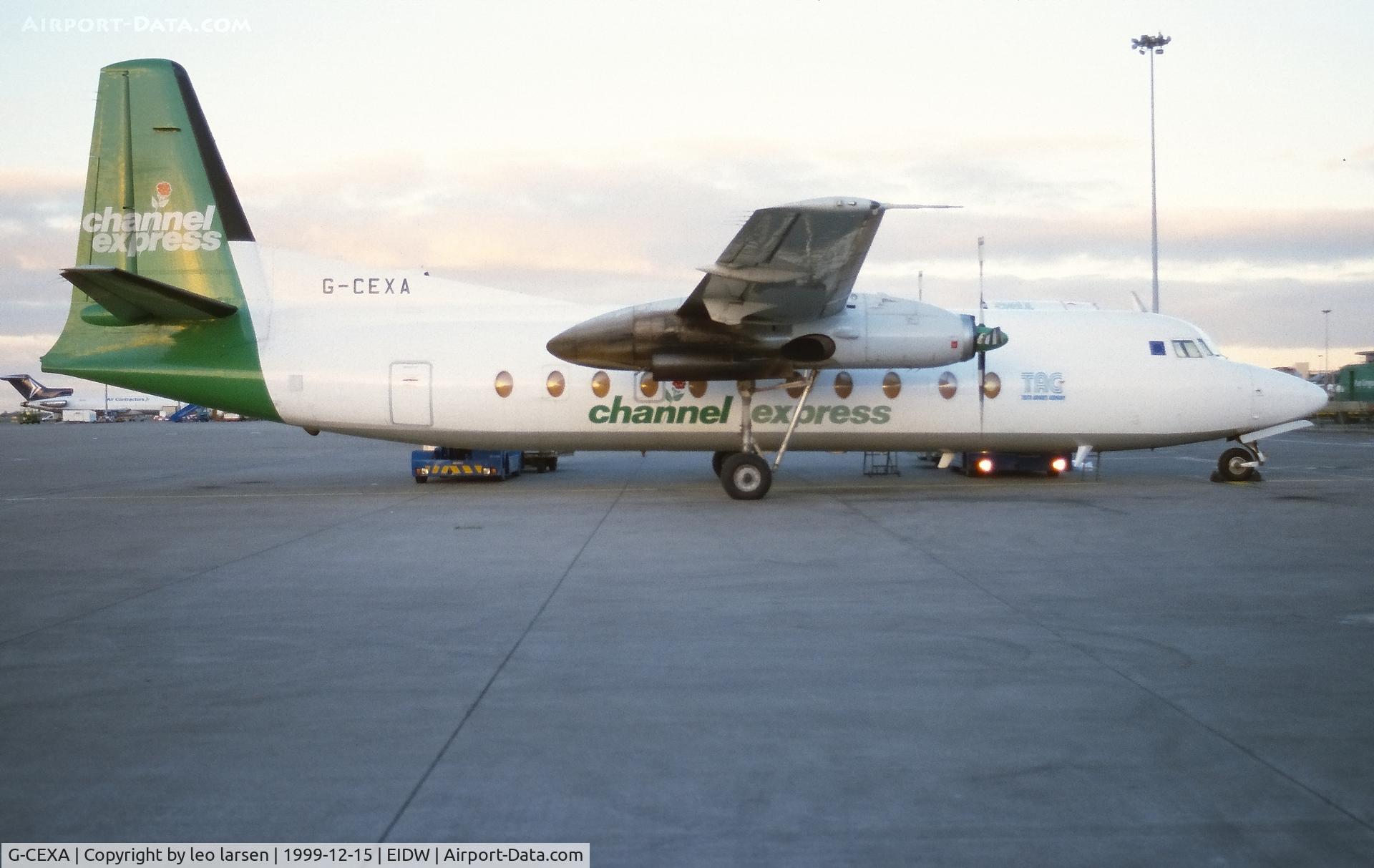 G-CEXA, 1974 Fokker F-27-500 Friendship C/N 10503, Dublin 15.12.1999