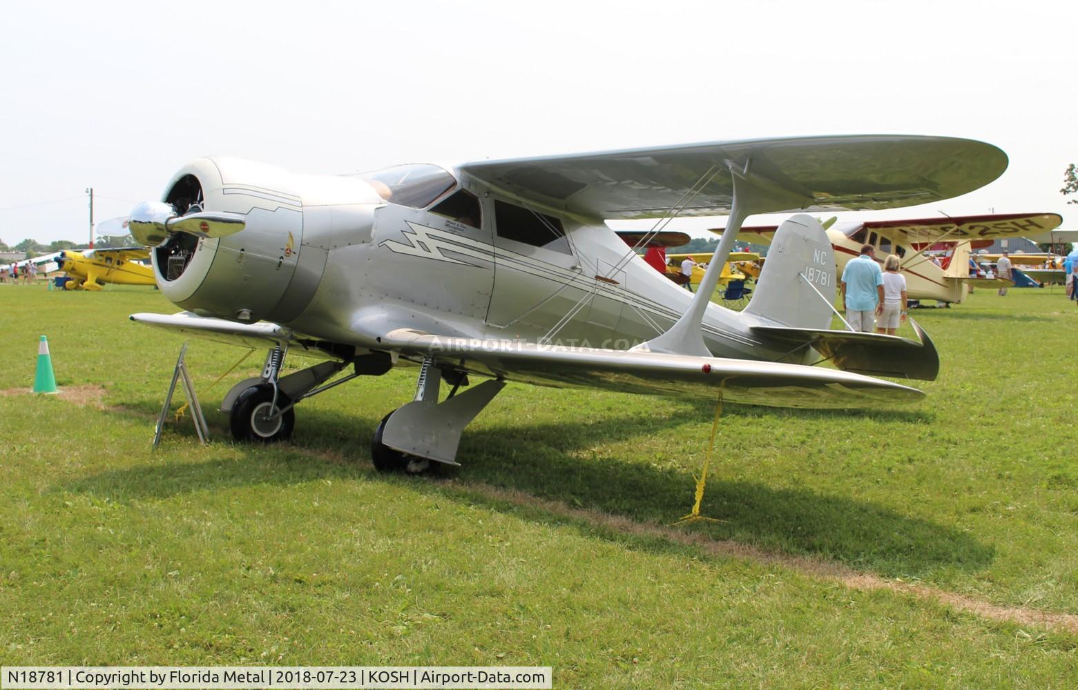 N18781, 1938 Beech F17D Staggerwing C/N 204, EAA OSH 2018
