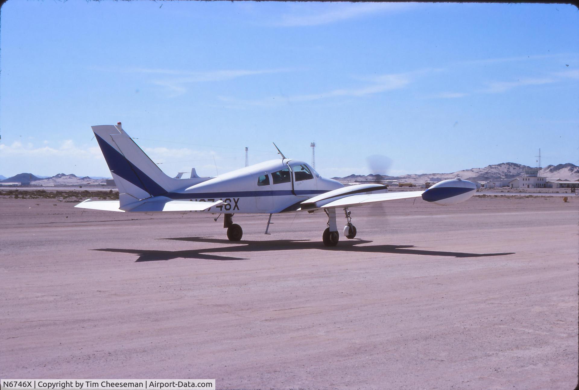 N6746X, 1961 Cessna 310F C/N 310-0046, Image of N6746X at Masira Airport Oman 1976