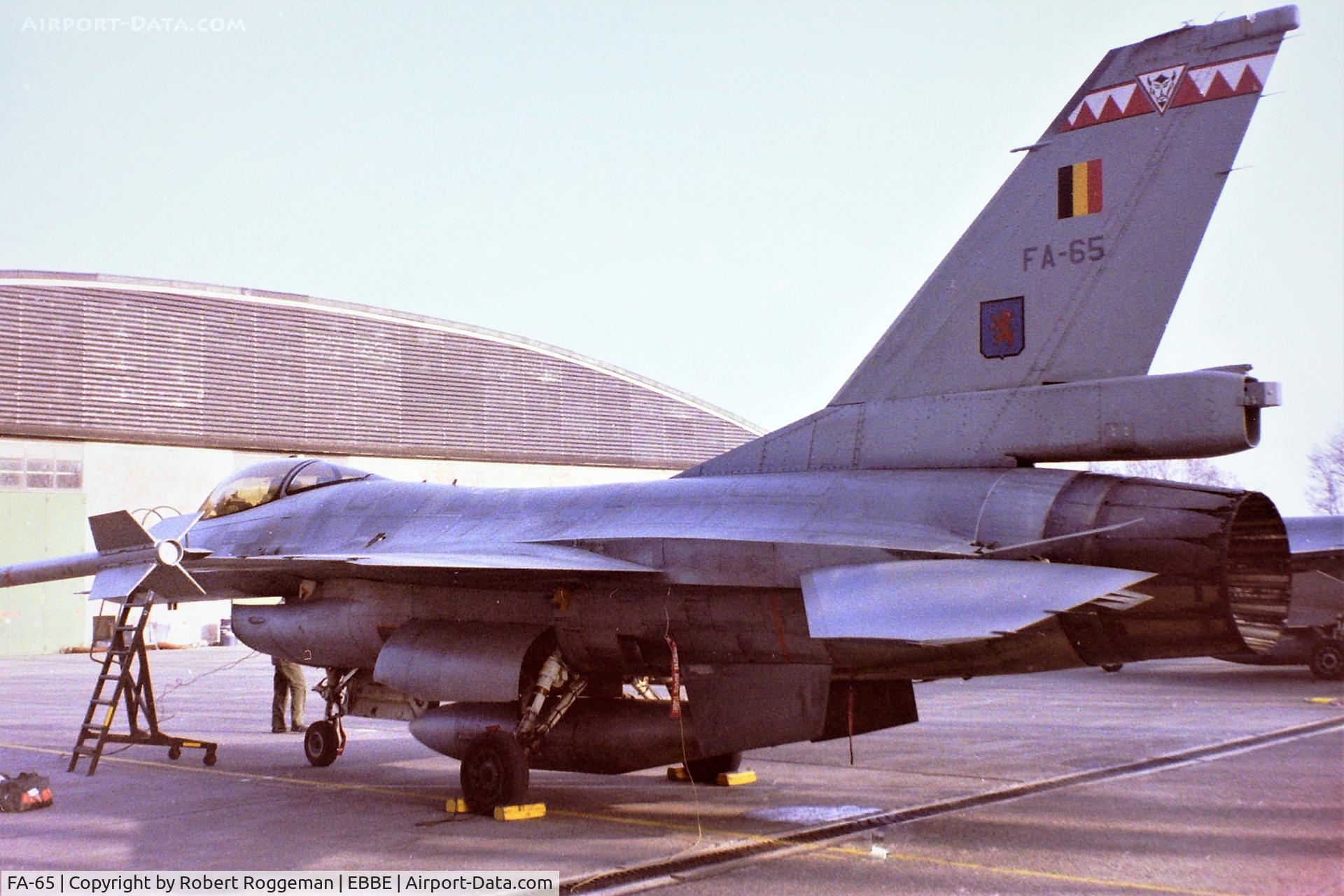 FA-65, 1980 SABCA F-16AM Fighting Falcon C/N 6H-65, 1996-02.SPOTTERSDAY.DEVIL.