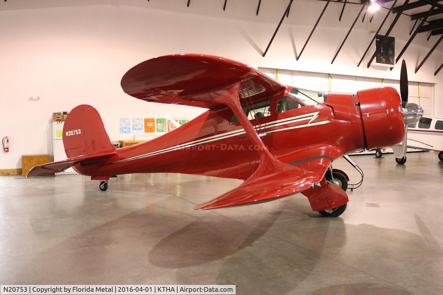 N20753, 1940 Beech D17S Staggerwing C/N 395, Beechcraft Museum 2016
