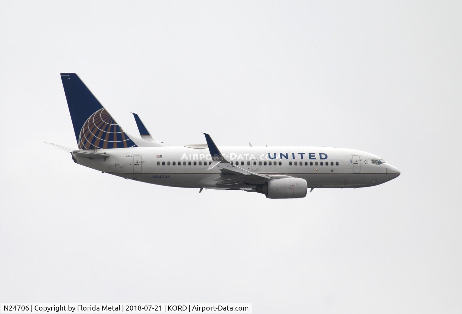 N24706, 1998 Boeing 737-724 C/N 28767, ORD spotting 2018