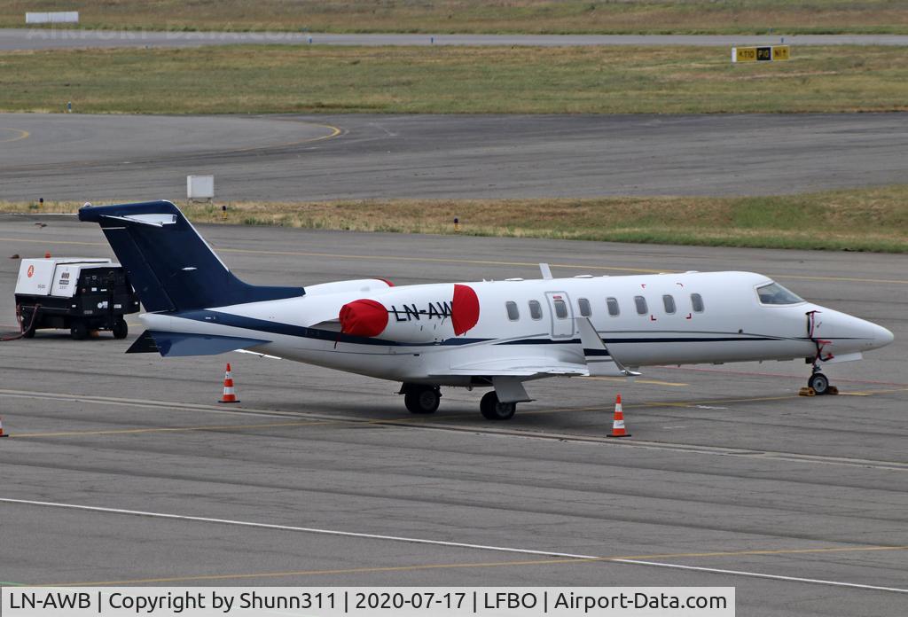 LN-AWB, 2002 Learjet 45 C/N 45-219, Parked at the General Aviation area...