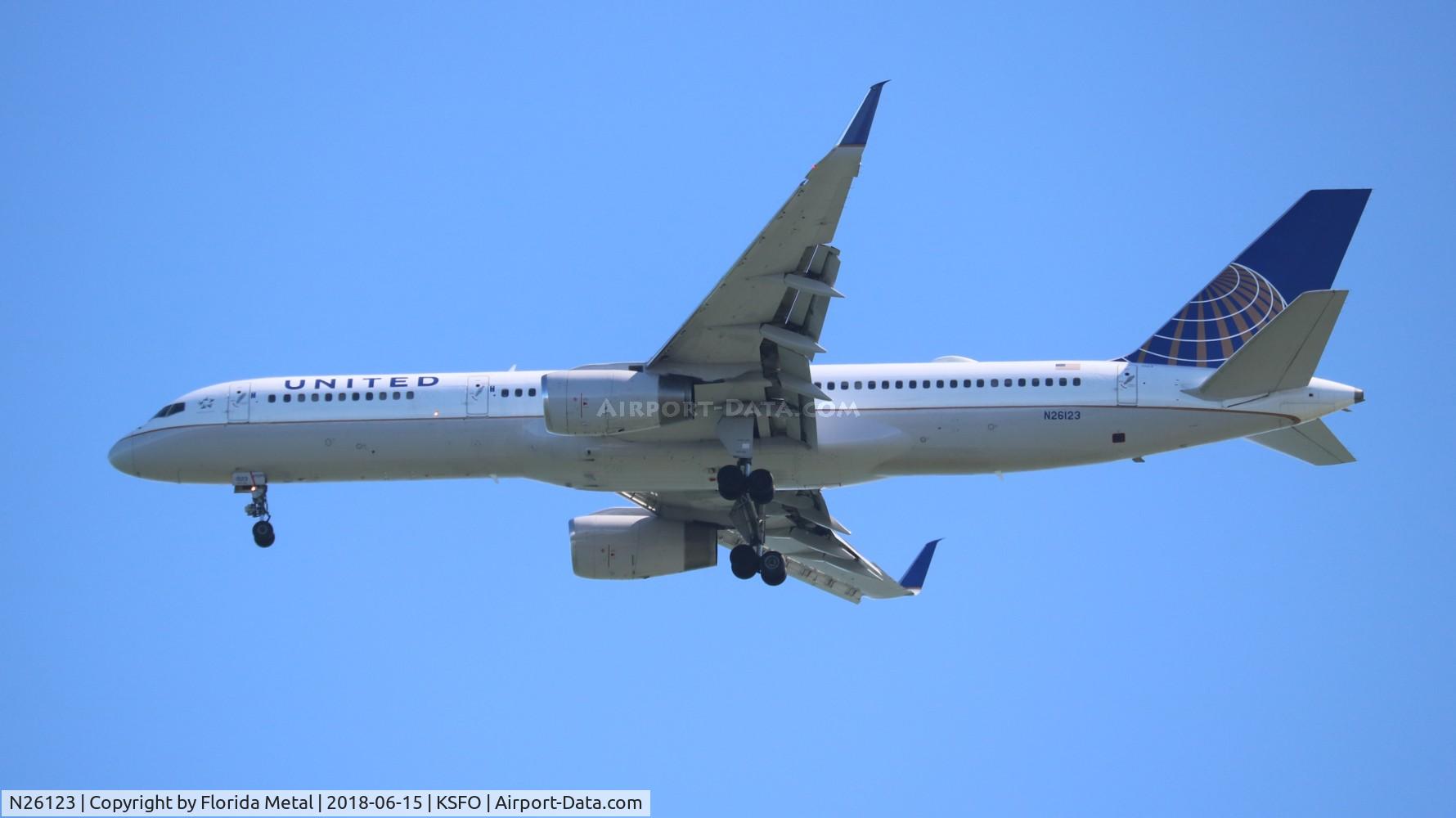 N26123, 1997 Boeing 757-224 C/N 28966, SFO spotting 2018