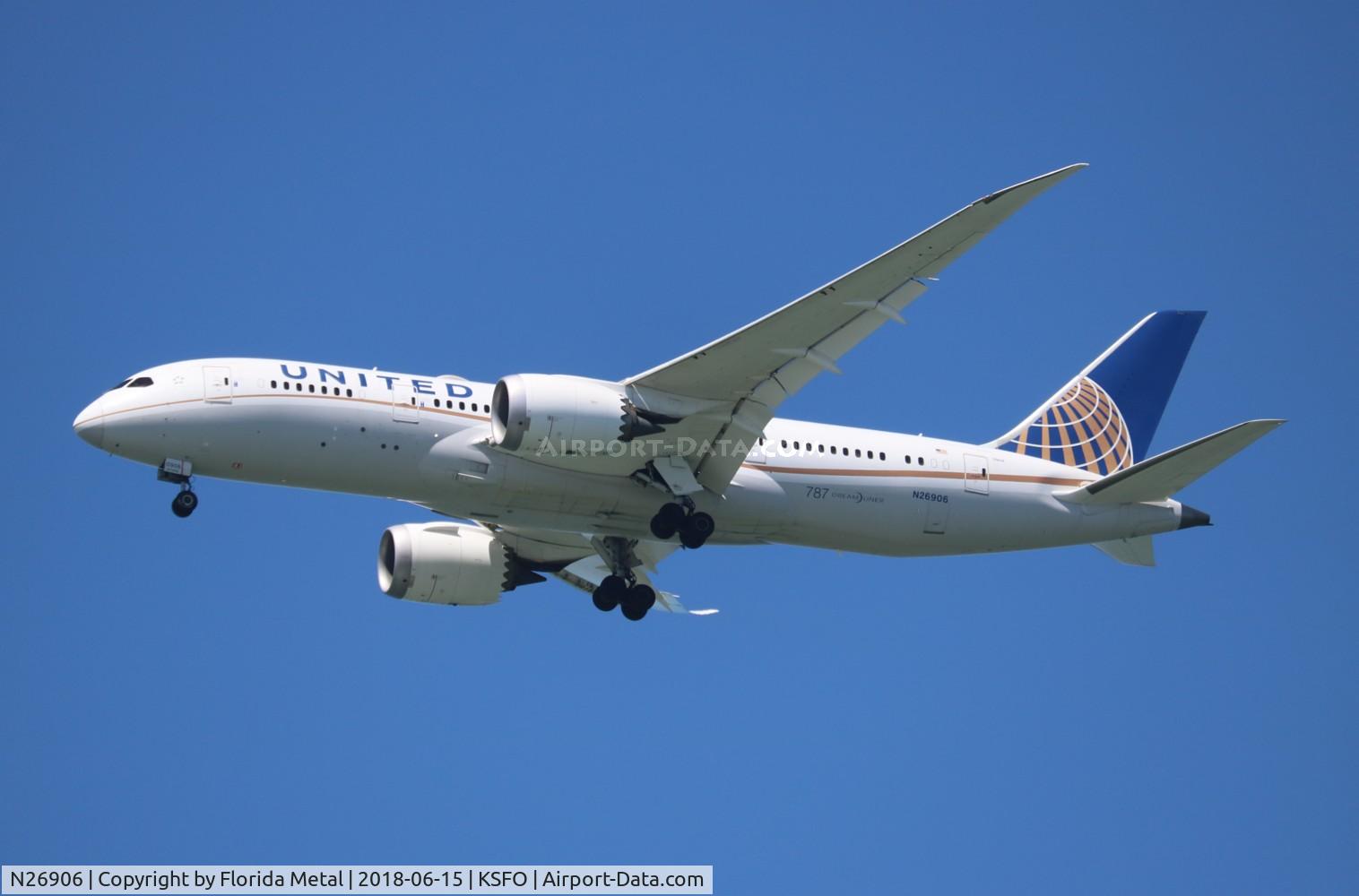 N26906, 2012 Boeing 787-8 Dreamliner C/N 34829, SFO spotting 2018