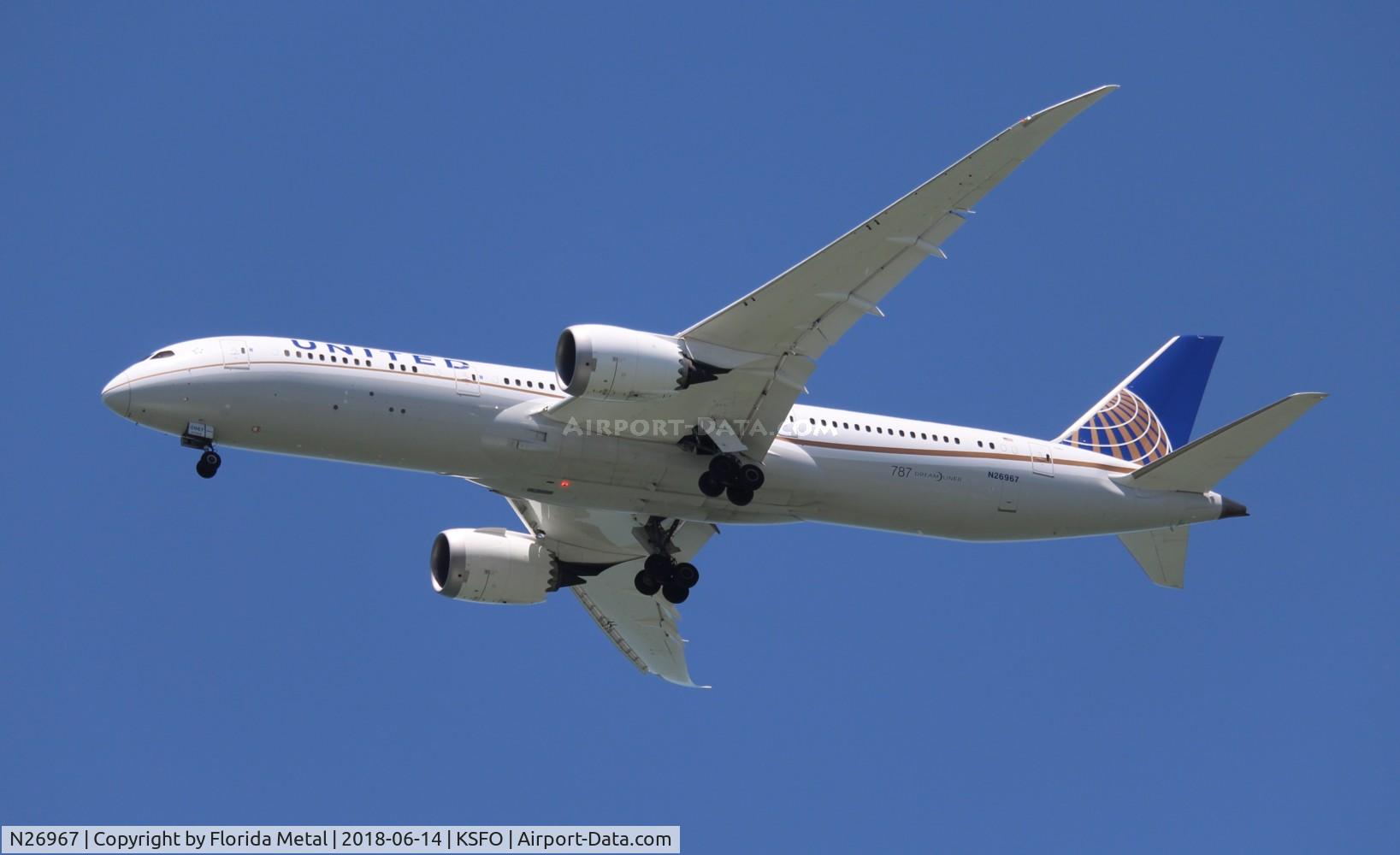 N26967, 2016 Boeing 787-9 Dreamliner Dreamliner C/N 60144, SFO spotting 2018
