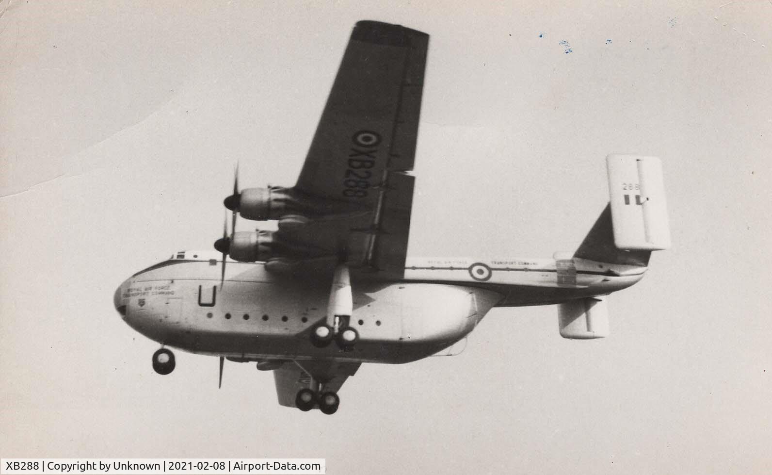 XB288, 1956 Blackburn Beverley C.1 C/N 1018, XB288 location unknown