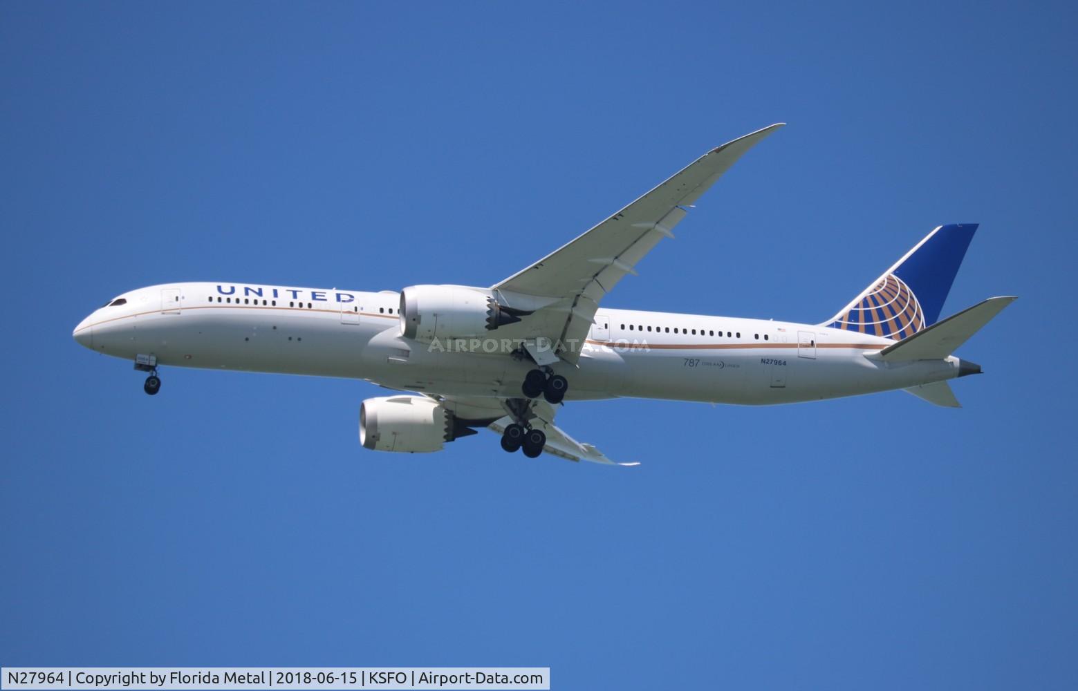 N27964, 2016 Boeing 787-9 Dreamliner C/N 37813, SFO spotting 2018