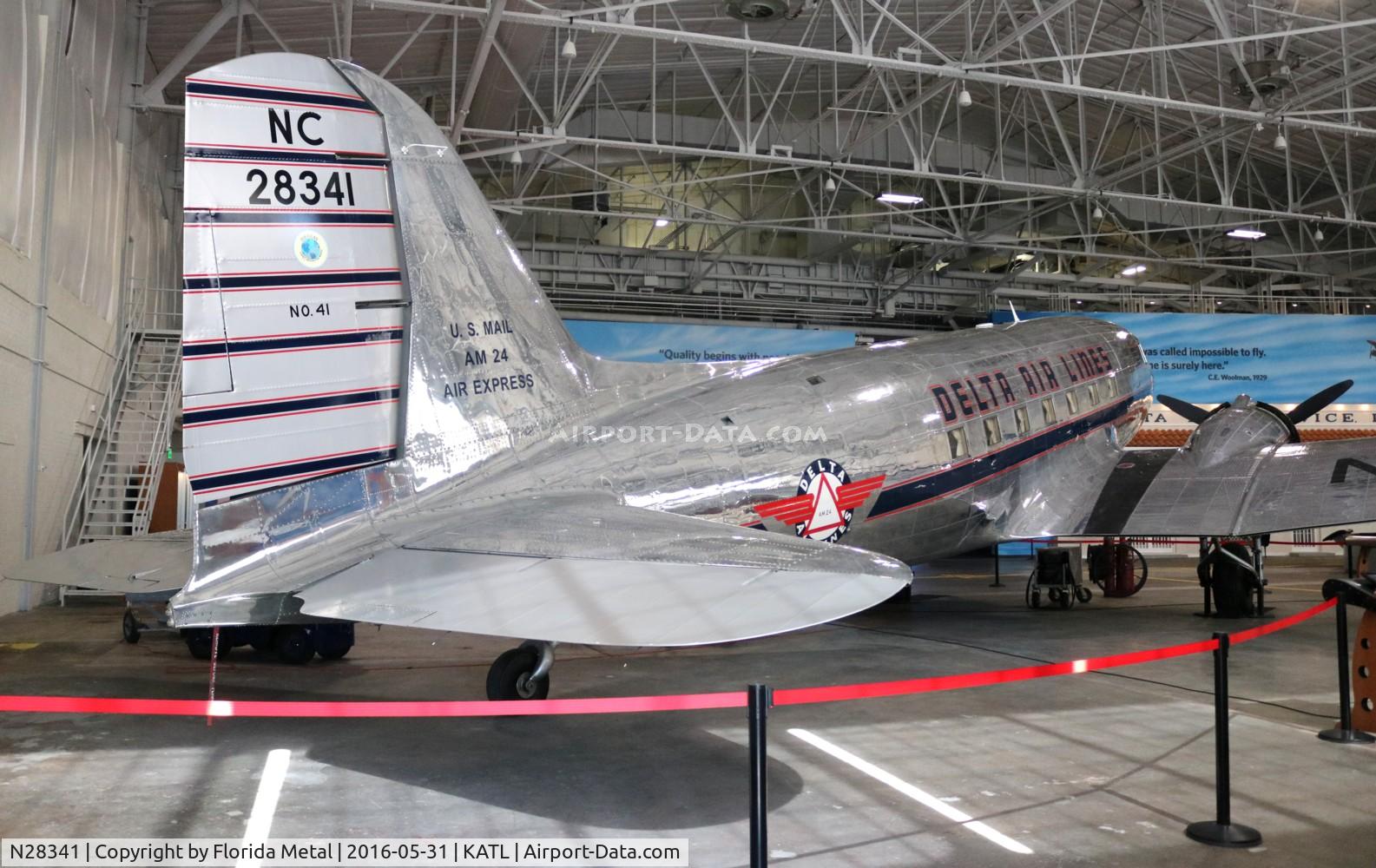 N28341, 1940 Douglas DC-3-G202A C/N 3278, ATL spotting 2016 Delta Museum