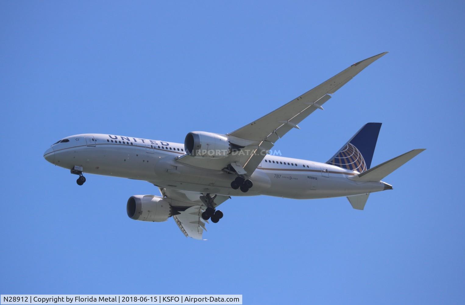 N28912, 2014 Boeing 787-8 Dreamliner C/N 34828, SFO spotting 2018