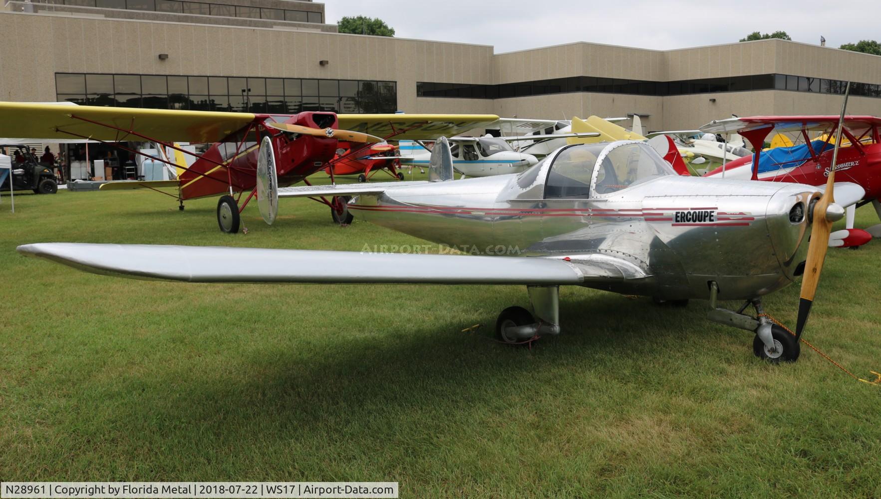 N28961, 1941 Erco 415C Ercoupe C/N 57, EAA Museum 2018