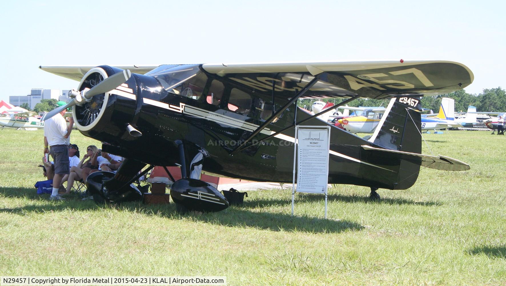 N29457, 1943 Howard Aircraft DGA-15P (NH-1) C/N 782, SNF LAL 2015