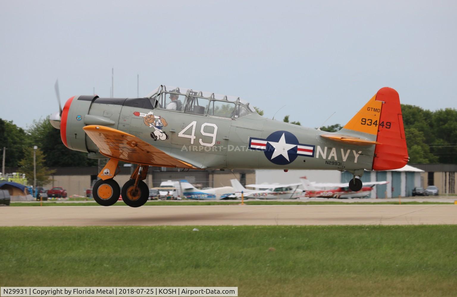 N29931, 1943 North American AT-6G Texan C/N 168-583 (49-3449), EAA OSH 2018